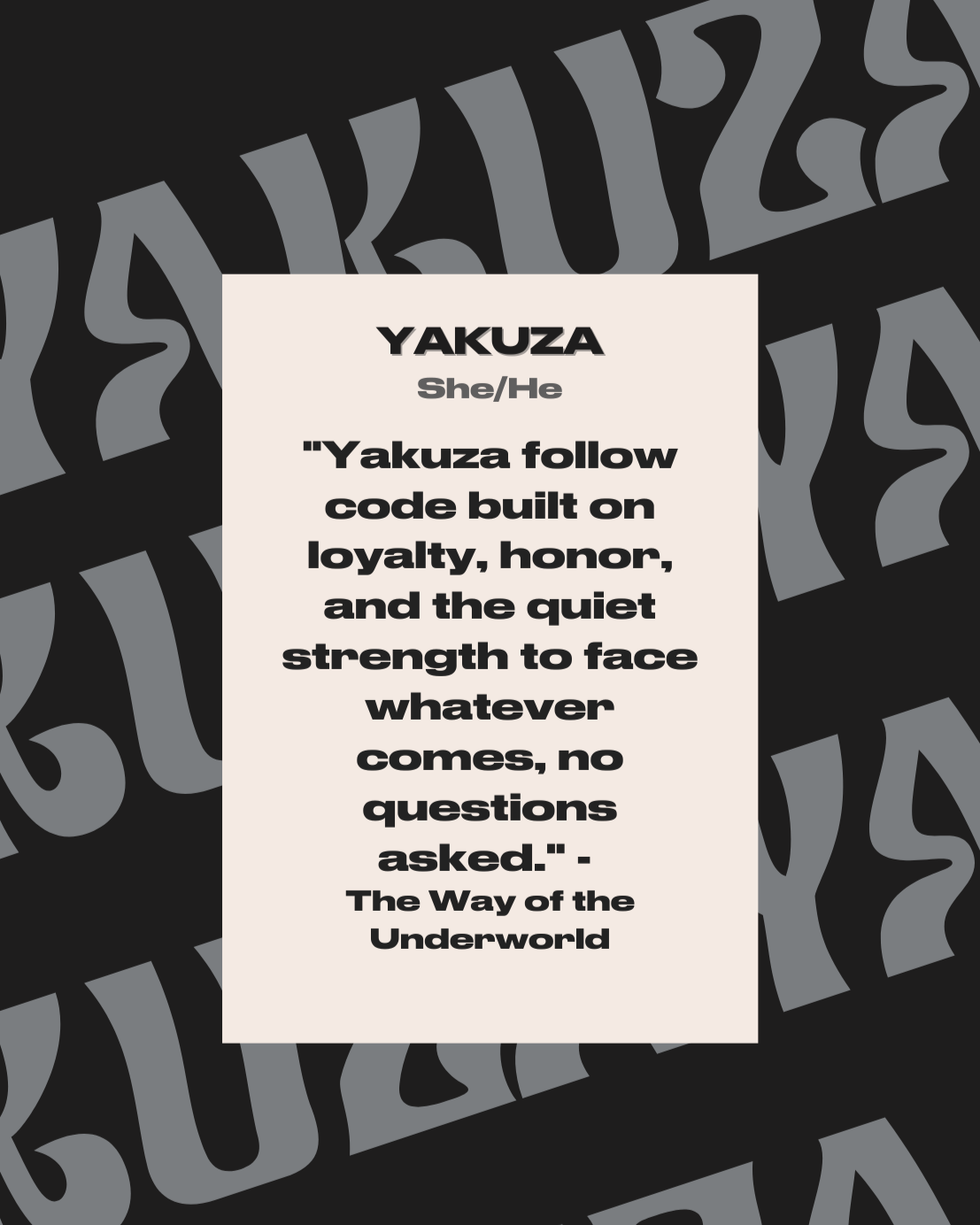 YAKUZA x Doman